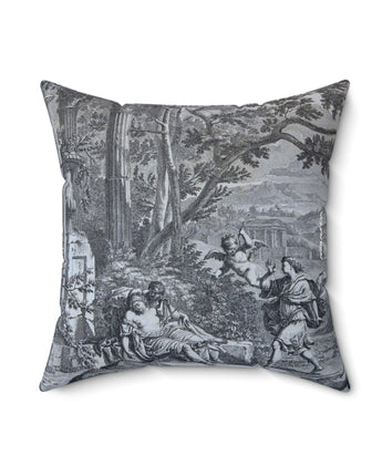 Square Pillow Silvio With The Wonded Dorinda 1651, by Louis Vallée