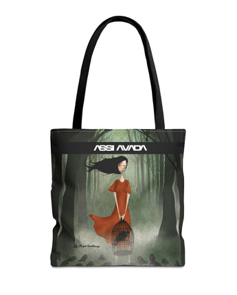 Tote Bag - Woman with Caged Bird By Maja Lindberg