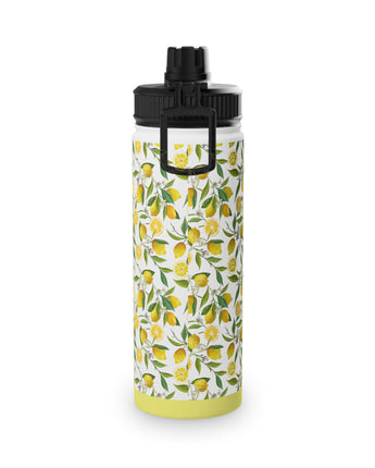 Insulated stainless steel Water Bottle - Lemon Floral