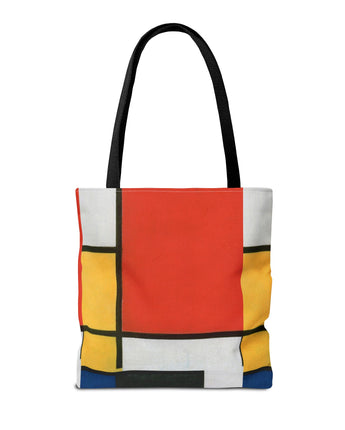 Tote Bag - Composition with Large Red Plane, Yellow, Black, Gray, and Blue by Piet Mondriaan